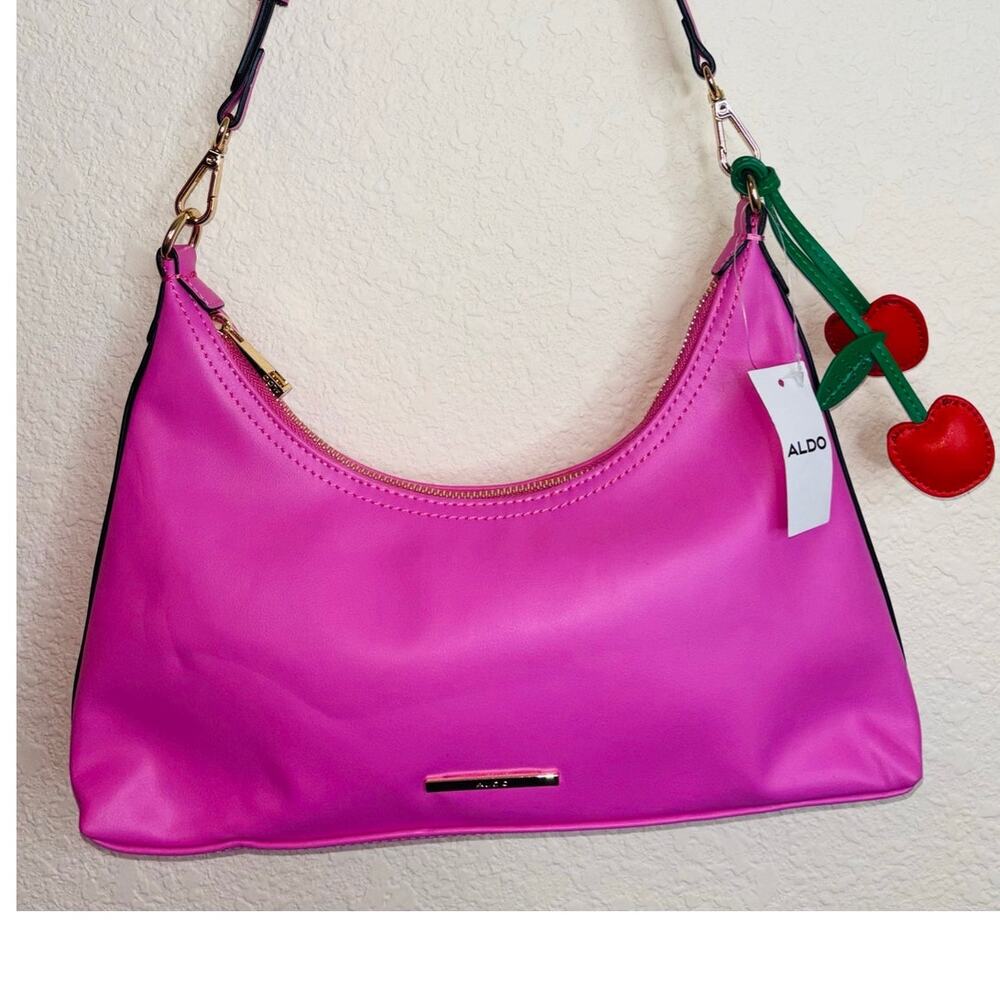 Aldo Patha Barbie Pink Handbag Purse with Cherry Charm, NWT